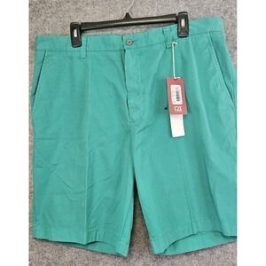 Cutter & Buck Men's Shorts 38 Casual Chinos Flat Front Golf Walking Green NEW
